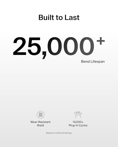 Image of Belkin Apple Certified Braided USB-C to USB-C Cable - Pack of 2 | 60W | PD Compatible | iPhone 17 /16 /15 /iPad /MacBook /Various Windows, Samsung Galaxy S25, Google Pixel 10 | 1.5M | White