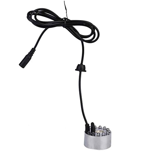 Elenxs NEW 12 LED Light Ultrasonic Mist Maker Fogger Water Fountain Pond Indoor Outdoor