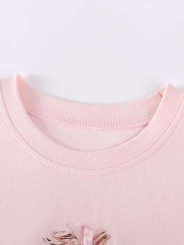 Image of HILEELANG Girls Cotton Short Set Summer 2 Piece Outfit T Shirt Shorts | 100% Cotton, Soft Breathable Fabric, 2 Piece Outfit Set, Elastic Waist, Summer Comfort for Toddler Little Girls