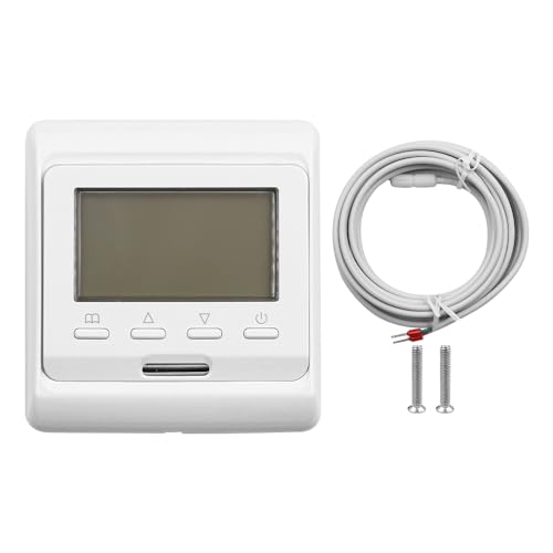 VOANZO Termostato per Riscaldamento a Pavimento 16A Termostato programmabile per Ambiente Manuale Digitale Regolatore per Riscaldamento a Pavimento Elettrico con sensore sonda da 3 m