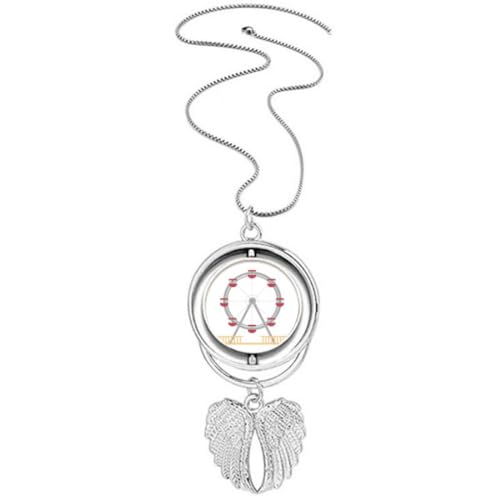 Collier pendentif grande roue ailes d'ange, un symbole de liberté unique