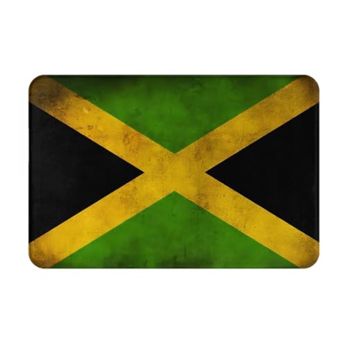 GaxfjRu Paillasson d'intérieur avec drapeau jamaïcain ancien pour une utilisation en intérieur – Grand paillasson d'intérieur parfait pour le salon, la...