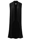 BIADANI Women Classic Sleeveless Drape Soft Long Maxi Cardigan