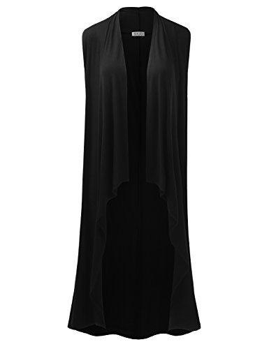 BIADANI Women Classic Sleeveless Drape Soft Long Maxi Cardigan