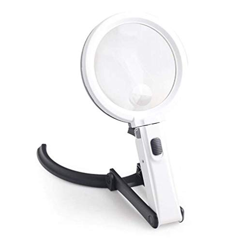 Loupe de bureau avec lampe LED loupe de table éclairée et portable