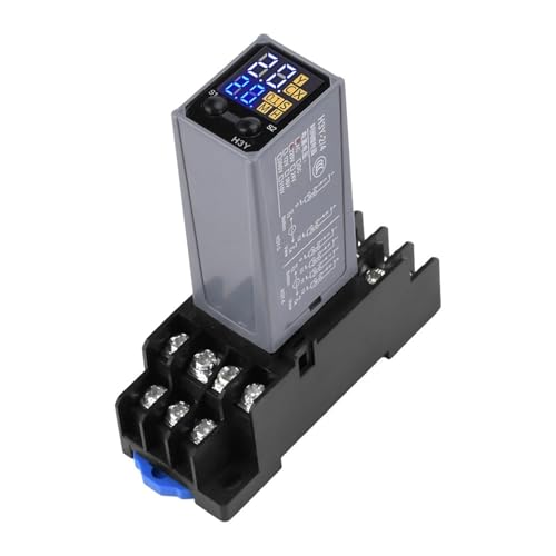 Relais temporisé LCD H3Y-2 DC 24V double temps avec base de contrôle de cycle