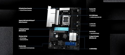 B650 Rock WiFi7 AM5 ATX Mainboard (90-MXBUY0-A0UAYZ) - Scheda madre - Immagine 4
