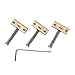 Guitar Bridge Compensated Brass Saddles Set -3pcs Vintage-Style Telecaster Electric Guitar Bridge Saddles - Replacement part for Fender Tele Style