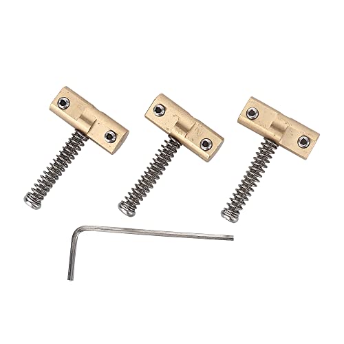 Image of Wilkinson Guitar Bridge 3pcs Brass Saddle Guitar Bridge Compensated Saddles For Vintage-style Tele Bridge Electric Guitar Replacement