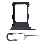 IS-TECK SIM-Kartenhalter Ersatz SIM-Tray Kompatibel mit iPhone 16 Pro/Max inklusive SIM-Nadel SIM-Kartensteckplatz (SCHWARZ)