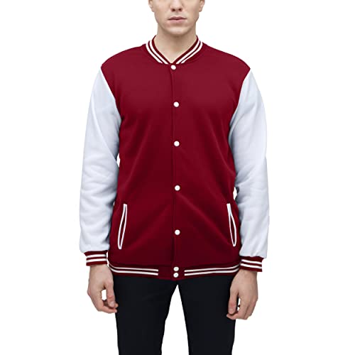 Image of Yuji Itadori Mens Varsity Jacket Baseball Letterman Bomber Jacket Fleece Long Sleeve Coat Casual Clothing XXS-3XL