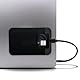 MyGadget Laptop Klebetasche für Externe SSD Festplatte zB. SanDisk Portable | Samsung | Magic Mouse | USB Kabel usw. - Selbstklebende Hülle in Schwarz