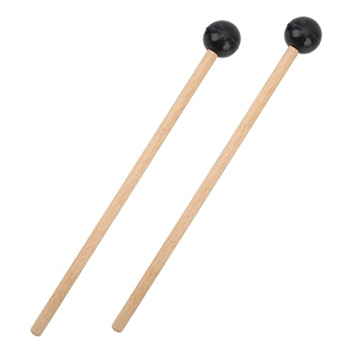 Fydun 1 par de baquetas para percusión con cabeza de goma, instrumento musical para batería y mallets (tamaño grande, 200x130x65 mm) miniatura 4