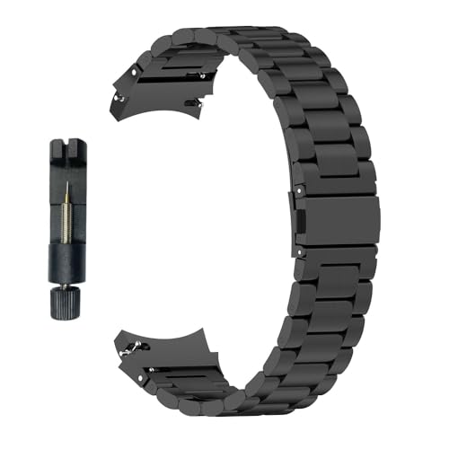 Image of T TECLUSIVE Ultra Luxury Stainless Steel Metal Chain Strap Band Compatible for Galaxy Watch 7 44mm / Watch 7 40mm | No Gap Metal Strap for Galaxy Watch 7 with watch strap adjuster tool