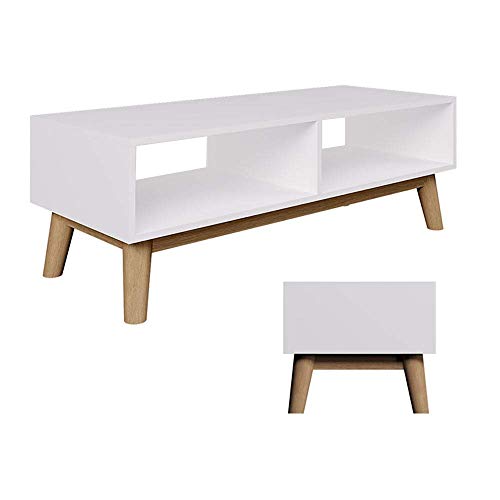 Preisvergleich Produktbild Vicco Lowboard MICA Weiß - Fernsehschrank Sideboard Massivholz TV Fernsehtisch