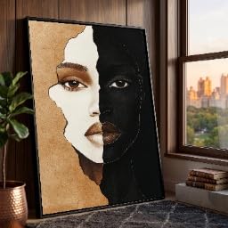 Décoration intérieure nordique visage féminin abstrait