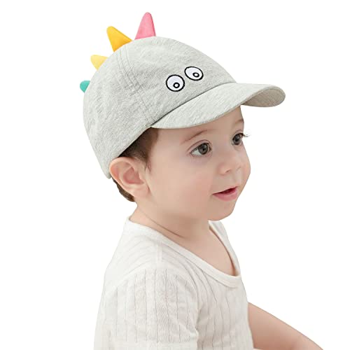 Baby Basecap Kappe Kleinkind Junge Schirmmütze Netter Cartoon Kinder Sommer Freizeit Freien Sonnenhut, Bunter Dinosaurier Grau 52 cm Cover