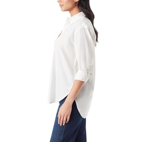 Image of Gloria Vanderbilt Women's Amanda Oversized Button Down Shirt with Roll-tab Sleeves