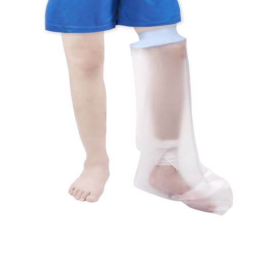 VALLEYWIND Waterproof Kids Leg Cast Cover for Showering Cast Covers for Shower Leg Kids Child Reusable Shower Bag for Leg Cast Protector for Leg, Foot, Ankle Wound
