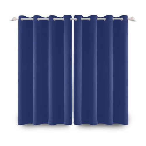 IKDZCM Cortinas Opacas de Color Liso, Juego de 2 Paneles, Estilo Sencillo, para Dormitorio, Sala de Estar, Interior (Ancho x Alto: 2 x 127 x 240 cm)