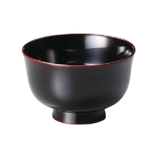 J-kitchens 味噌汁 お椀 日本製 木製 食洗機対応京型汁椀 溜 (1客) 11.2cm 食洗機対応 漆塗り 手塗り その壱