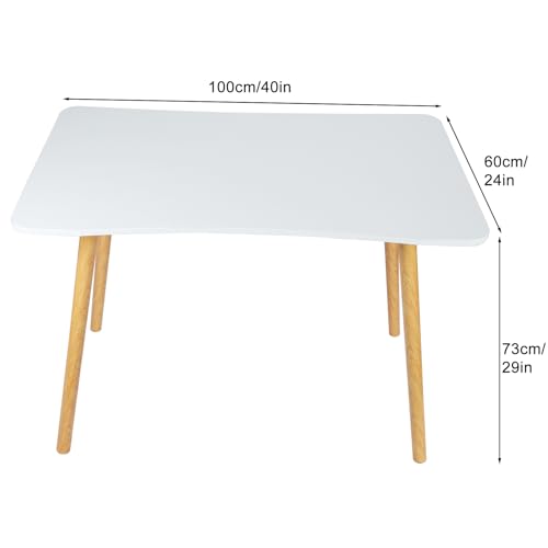 Writing Desks for Home Office, Wood Computer Desk, Modern Simple Style Home Office Gaming Desk, Basic Writing Table for Small Spaces, Laptop Computer Table, Study Desk with Solid Legs 100×60C