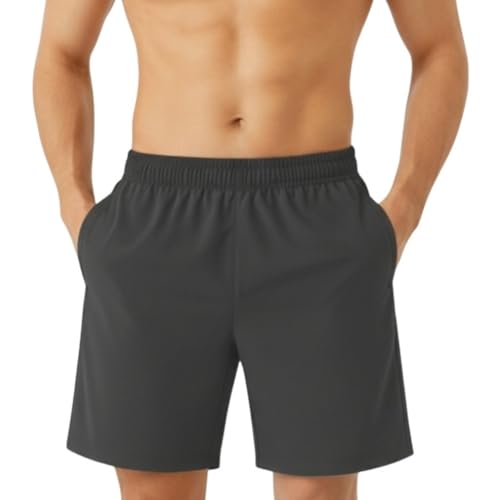Image of NINQ Workout Half Pant for Man | Gym Shorts for Men with Drawstring Waist & 2 Zipper Pockets | Stylish Lightweight Shorts Pant for Men Sports
