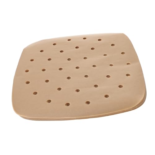 Cabilock 100個 エアフライヤー用耐高温シリコーンオイル紙 ノンスティック防油ペーパー バーベキュー ベーキング 蒸し器対応 クッキング用ラ