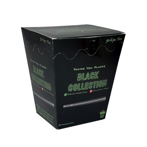 CAPTAIN GOGO Pre pack of 56 Black rolling paper king size Pre rolled King Size 13 gsm Paper Roll (Set of 56, Black)