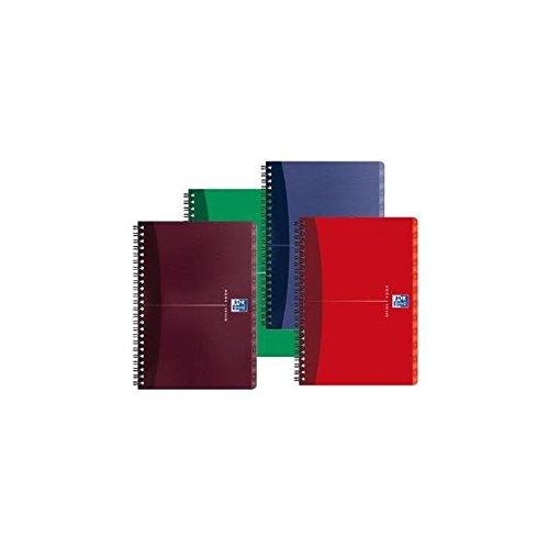OXFORD Lot de 10 Répertoires spirale 14,8x21cm 180p ligné 7mm Couv. souple Aléatoire