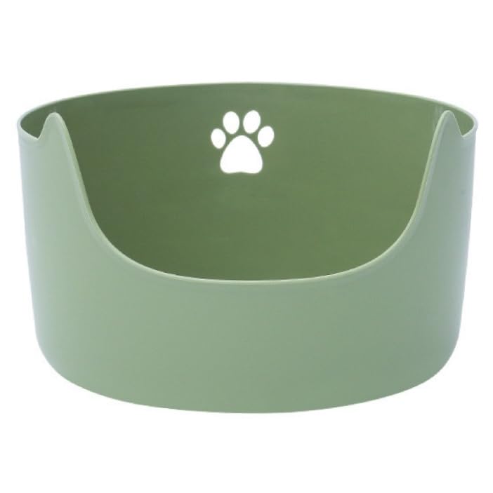 Extra Large Litter Box with High Sides 21.06" Lx21.06 Wx12.99 H,Anti-Splashing Kitty Litter Box,Tool-Free Assembly,Multi Cat Litter Box,Jumbo Litter Box (Green)