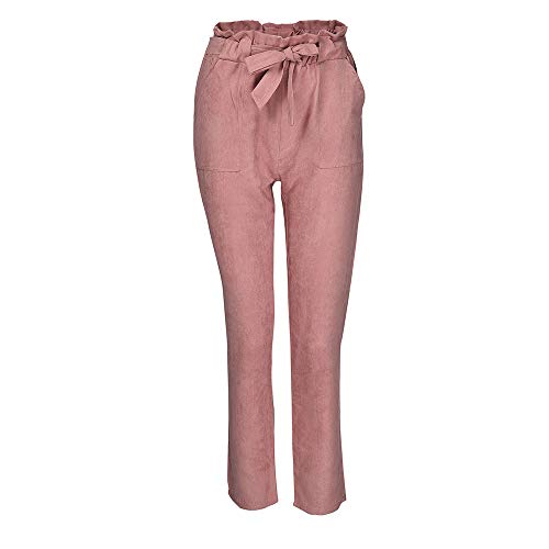 Women's Straight Pants Stretch Slim Skinny Solid Trousers Casual Business Office