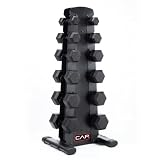 CAP 210 lb Rubber Coated Hex Dumbbell...