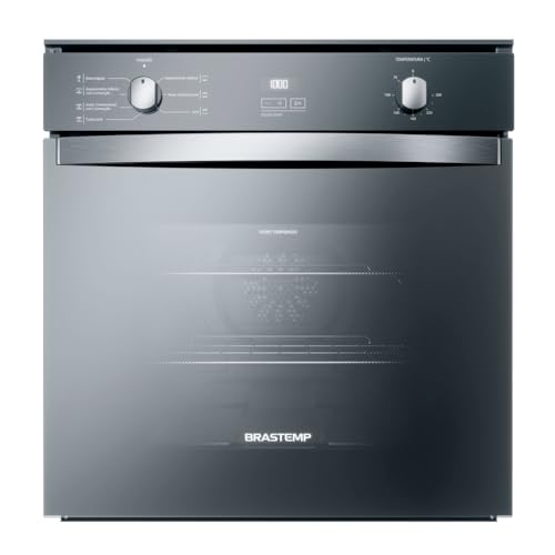 Forno de Embutir Elétrico Brastemp 84 Litros Cor Inox Espelhado com Convecção e Timer Touch - BOC84AR 220V