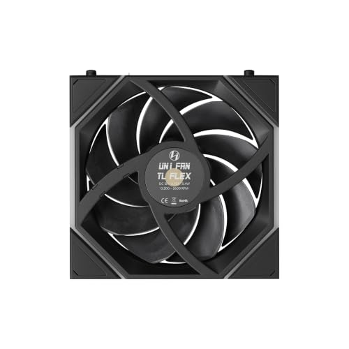 Image of Lian Li UNI Fan TL Flex 120mm Fan-Single Pack-Normal Blade-Black-12TL1F1B
