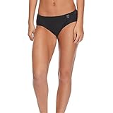 Body Glove Women's Standard Smoothies Nuevo Contempo Solid Full Coverage Bikini Bottom Swimsuit, Black, Large