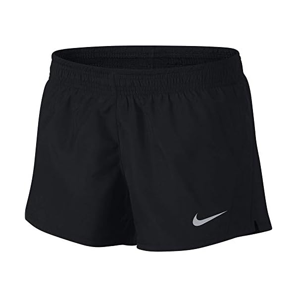 Nike-Womens-Dry-10K-Running-Shorts NIKE Women's 10K Running Shorts, Black/Black/Black/Wolf Grey, X-Large
