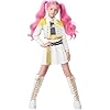 HIDLY Cute Halloween Demon Costumes Pop Singer Embroidery Coat Top Shorts Costume Dance Stage Outfit Set (White, 7-8 Years)