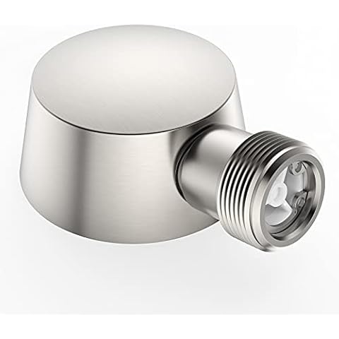 Lavatrum Wall Mounted Supply Elbow, Wall Elbow for Hand Shower, Solid Brass Round Wall Supply Elbow, Check Valve Included (Brushed Nickel) Cover