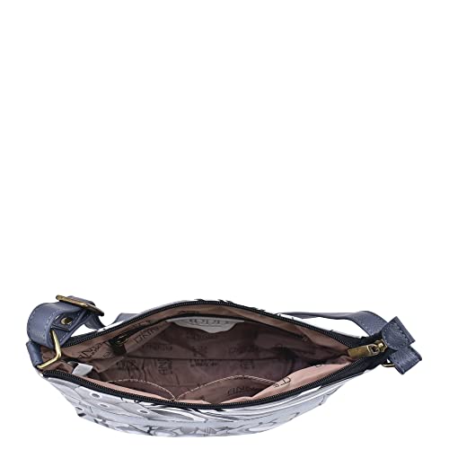 Image of Anna by Anuschka Women's Genuine Leather Medium Crossbody with External Zipper Pocket