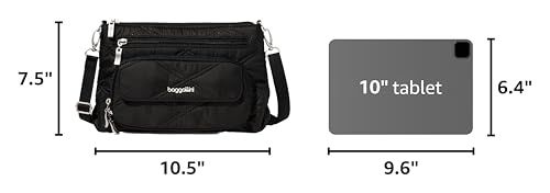 Image of Baggallini Original Everyday 11x7.5 Crossbody Bags Rfid Protected Lightweight Nylon Zippered Travel Purse
