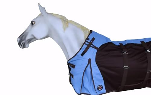 Image of 1200D Horse Turnout Blanket Waterproof, Breathable, Heavy-Weight Winter Blanket with 300g Fill, Ripstop Outer Shell