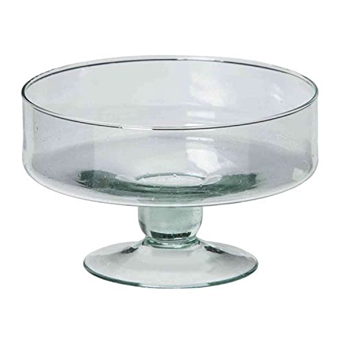 innaGLAS Coupe en Verre Corie sur Pied, Transparent, 12 cm, Ø 19 cm - Coupe décorative