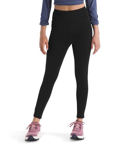 THE NORTH FACE Girls Never Stop Tights | Athletic Leggings for Kids, Moisture Wicking Fabric, Media Pocket, Wide Waistband