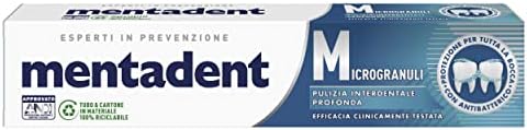  Mentadent Denti Pulizia con Microgranuli Antibatteriche a Zinco per Una Pulizia Interdentale Intensa e Protezione Antip