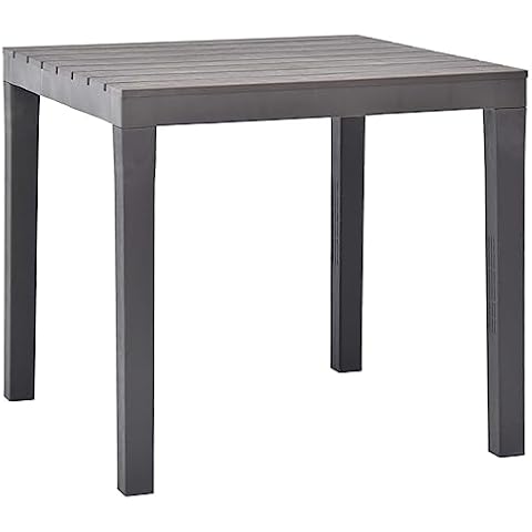 vidaXL Mocca Garden Dining Table - Lightweight and Weather Resistant Cover