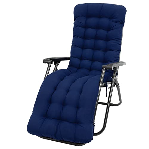 Jokapy Coussin de Chaise Longue Bain de Soleil, Coussin Transat Jardin Exterieur avec Capuche Antidérapante, Coussin Matelassé Chaise Longue Épais, Coussin...