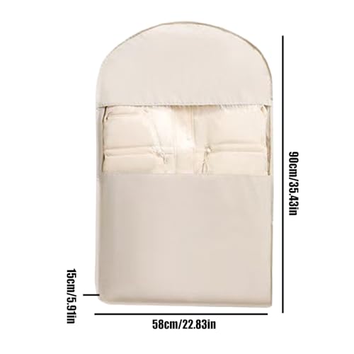 Bolsa de ropa protectora con cremallera de compresión para viajar 6