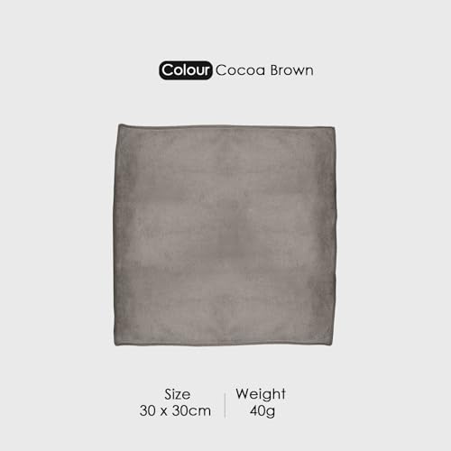 Image of HOUSSE Microfiber Face Towels | Ultra Absorbent, Odour-Free, Quick Dry 550 GSM Face Towel for Home, Gym, Travel, Running and Personal Use | 30x30 cm | Set of 4 Cocoa Brown & Indian Tan (Pack of 4)