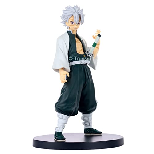 Image of Trunkin Rubber Demon Slayer Sanemi Shinazugawa Wind Style Hashira Action Figure Standie Collectible Figure Manga Weeb, 10 cm , 10 cm